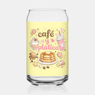 Canette Café y Plática Tasse en Verre pour Café Glacé Mign