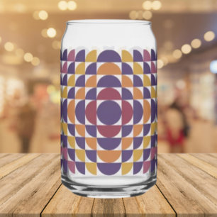 Canette Cercles géométriques rétro peuvent verre   Mi-sièc