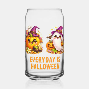 Canette Chaque Jour Est Halloween Citrouille Et Verre Fant
