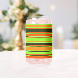 Canette Chaux, Orange & Tangerine en verre rayé