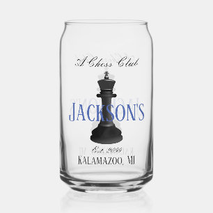 Canette Chess Club w Classic King Dessin Verre Bière