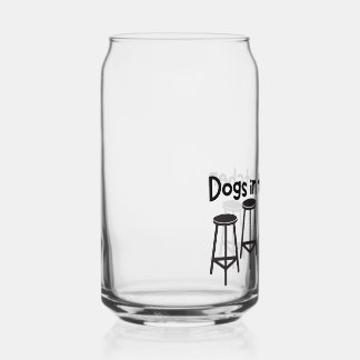 Canette Chiens en verre de cuisine