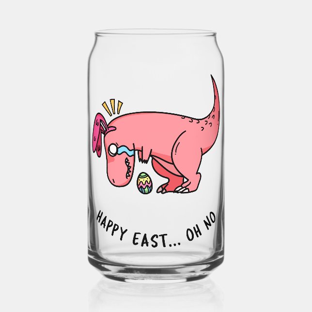 Canette Combat de Pâques de T-Rex peut en verre (Recto)