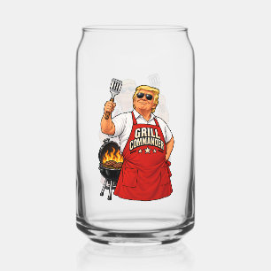 Canette Commandant Grill BBQ peut de 16 oz en verre transp