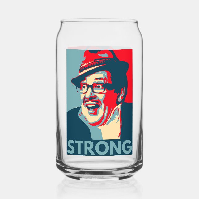 Canette Compte Arthur Strong en verre imprimé (Recto)