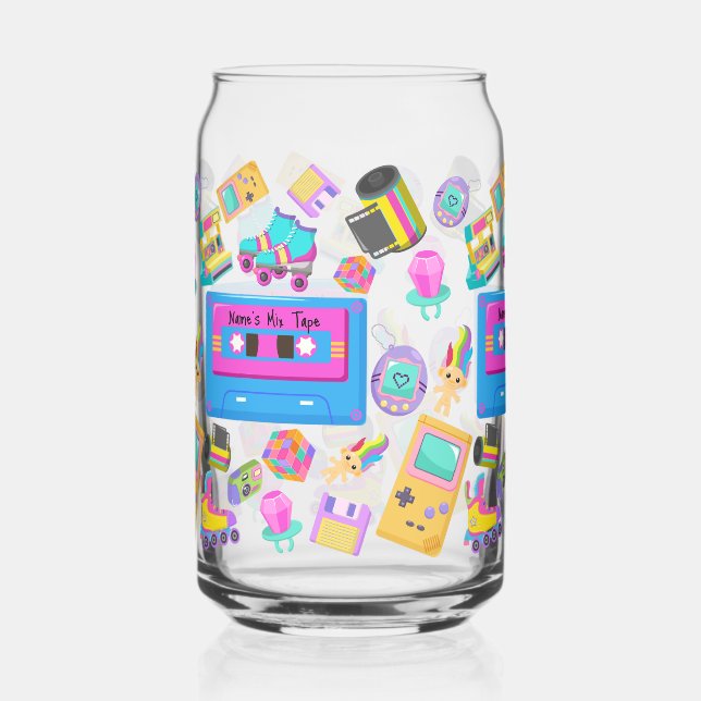 Canette Coupe de verre Sipper personnalisée sur le thème d (Recto)