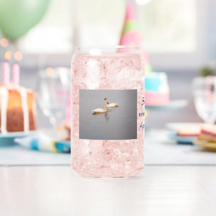 Canette Couple de cygne / Verre de canon de vol