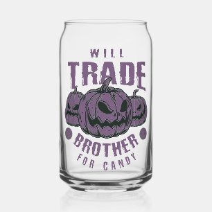Canette Drôle Verre Citrouille Halloween