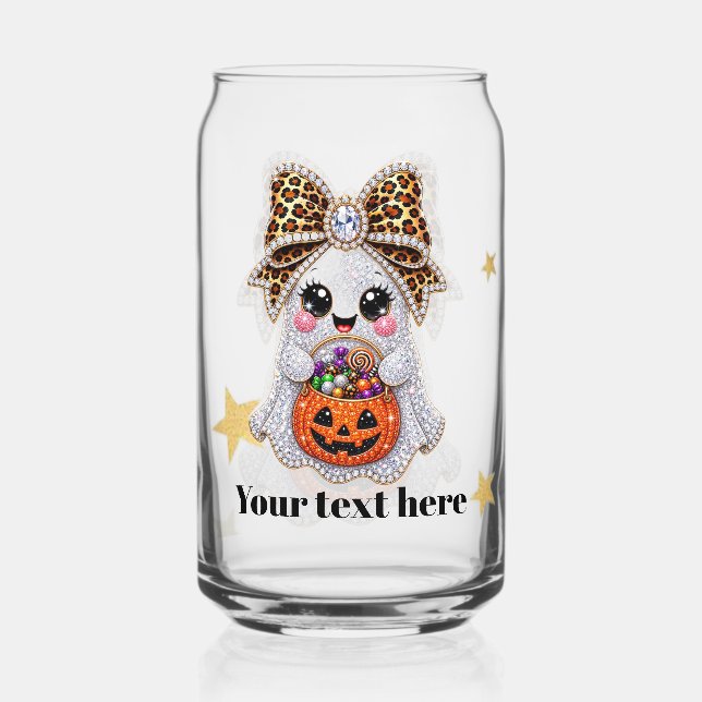Canette Élément de verre Halloween mignon et effrayant (Recto)