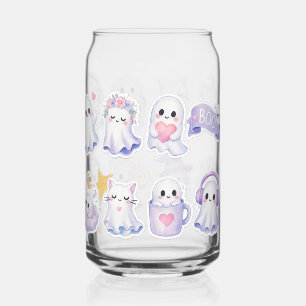Canette Élément Verre avec Motifs Mignons et Effrayants d'
