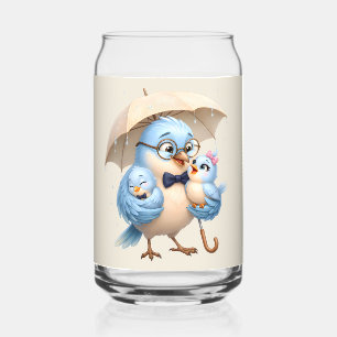 Canette Ensemble de verre à boire Dad Bird