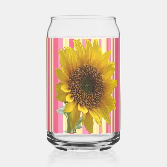 Canette Ensemble de verre à boire Fleur de soleil rose ray (Verso)