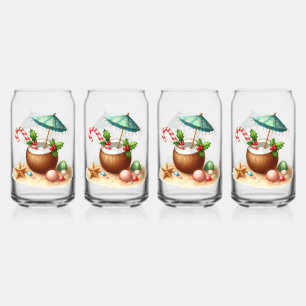 Canette Ensemble de verre à boire - Noël tropical