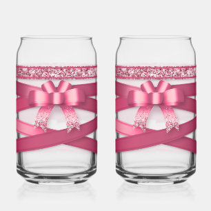Canette Ensemble de verre à boire Ruban Rose