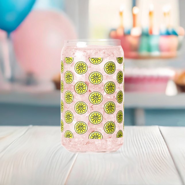 Canette Ensemble de verre Cute Yellow Lemons (Insitu (Baby Shower))