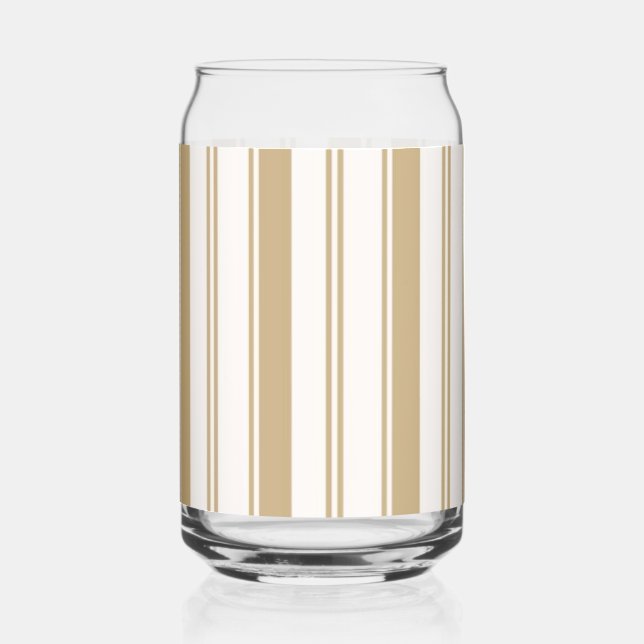 Canette Ensemble de verrerie Rayure beige et blanc Verre à (Recto)