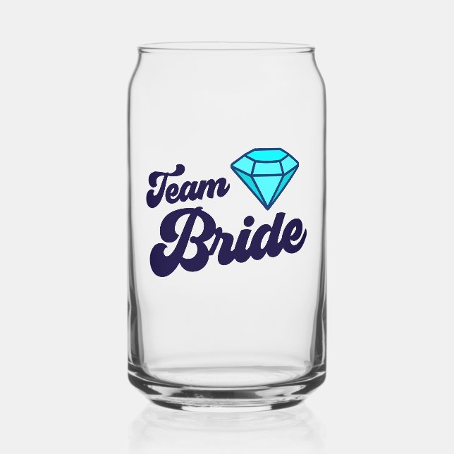 Canette Équipe Mariée Peut Verre (Recto)