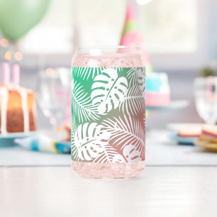 Canette Été tropical, motifs en verre feuilleté d'automne