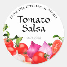 Canette Étiquette rond Tomate Salsa Maison Conserv