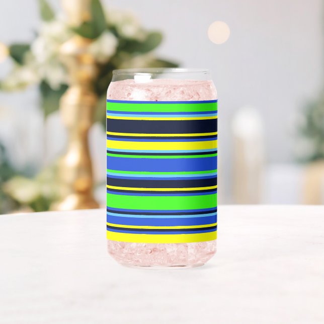 Canette Gras Lime Bleu Jaune Bande De Verre (Insitu (Mariage))