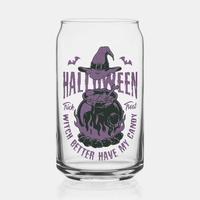 Canette Halloween Witch Cauldron Verre (Recto)