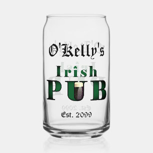 Canette Irish Pub Bar Pint Bière Soda Can Verre Boire
