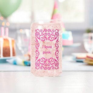 Canette J'aime le verre rose