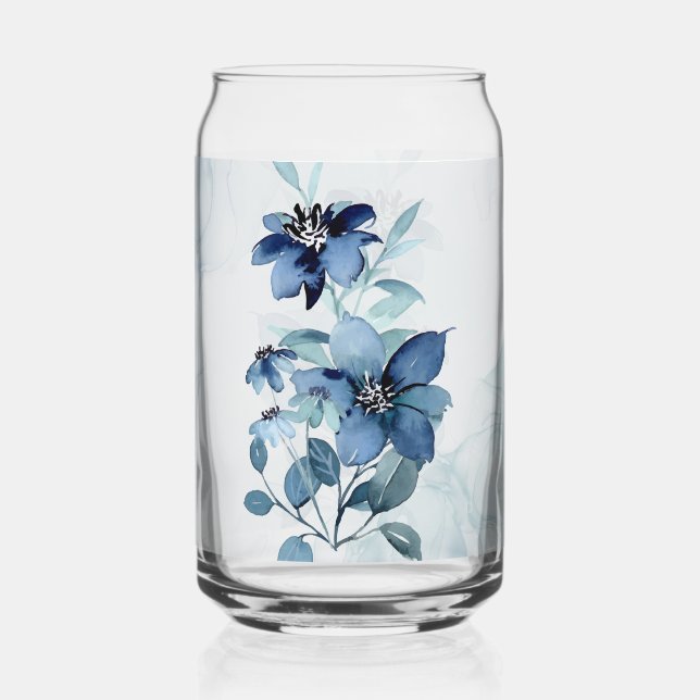 Canette Jeu de Verre Blue Floral 2 Can (Recto)