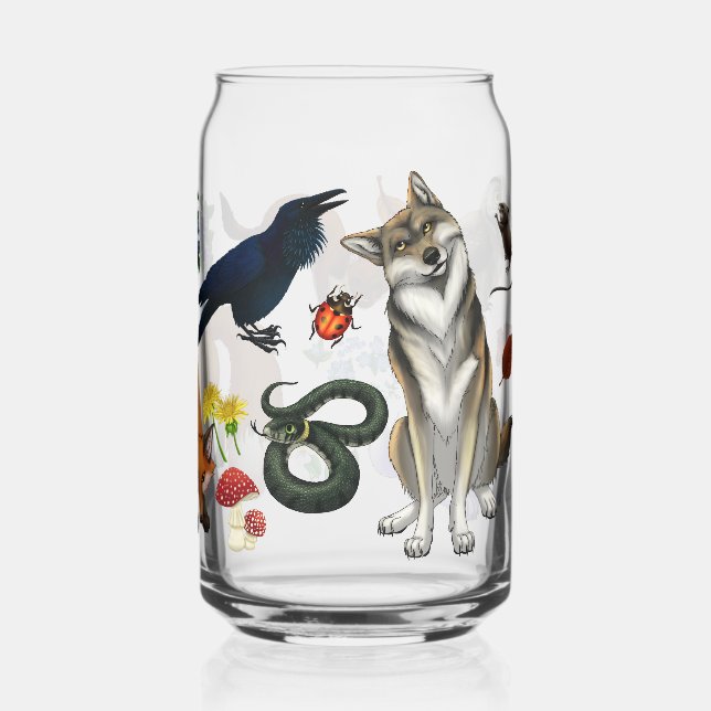 Canette Les animaux de la forêt peuvent être sur verre (Verso)
