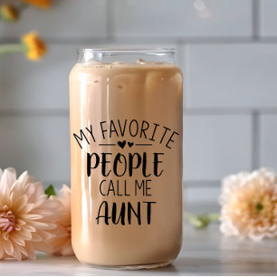 Canette Les gens que j'aime m'appellent Tante Verre de Boî