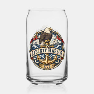 Canette Liberty Harbor Eagle Anchor Verre Double Face