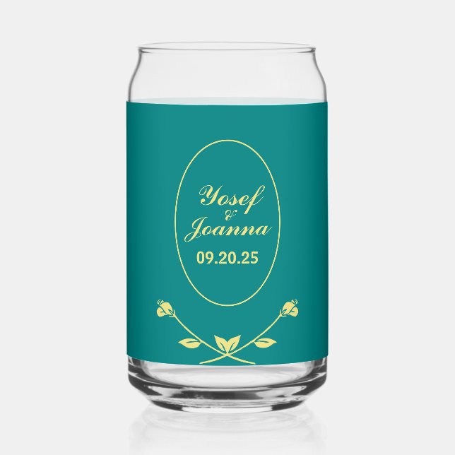 Canette Mariage Noms Verre (Recto)