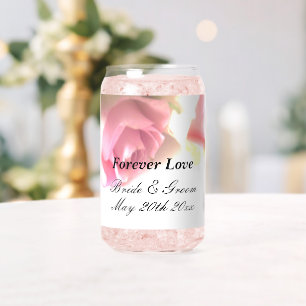 Canette Mariage romantique peut verre avec imprimé fleur r