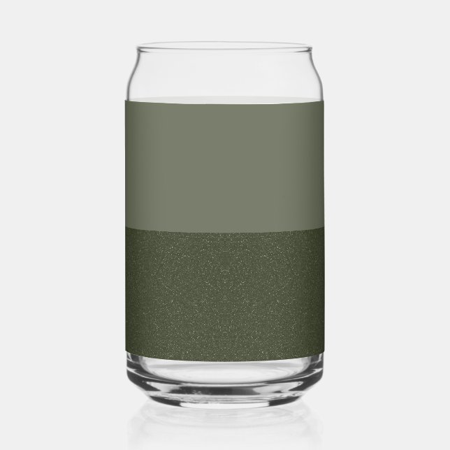 Canette Moss Vert Deux Tons Boisson Personnalisé Verre Can (Recto)