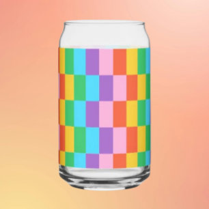Canette Motif de blocs en verre arc-en-ciel