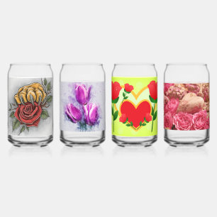 Canette Mugs en verre stylish : Créations personnalisées