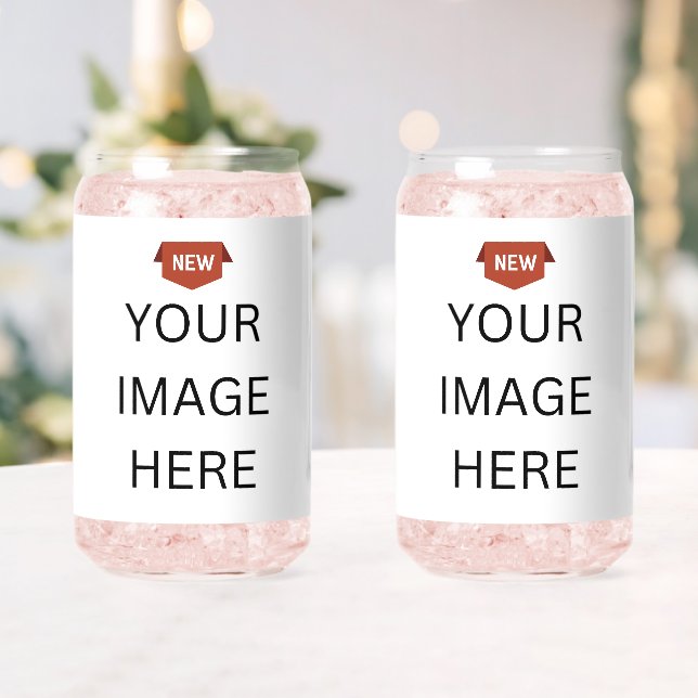 Canette NOUVEAUTÉ ! Verre - Forme de boîte - 16 oz - Ensem (Insitu (Mariage))
