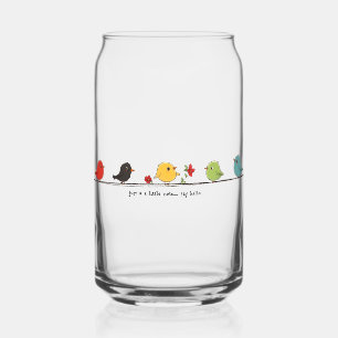 Canette Oiseaux colorés Verre Tumbler