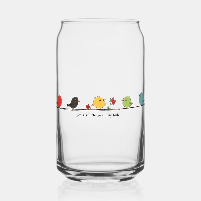 Canette Oiseaux colorés Verre Tumbler (Recto)