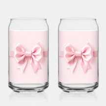 Paire de verre avec ruban rose