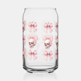 Canette Peau Bow rose Halloween Verre Can Boire