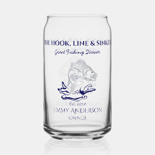 Canette Pêche Poisson Pêcheur Drinkware Can Beer Verre