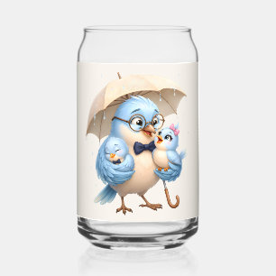 Canette Père Oiseau Verre Famille Artwork