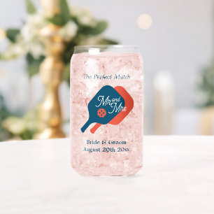 Canette Pickleball mariage peut verre avec logo chic