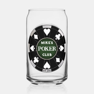 Canette Poker Club Chip Bière Can Verre Verre Boire