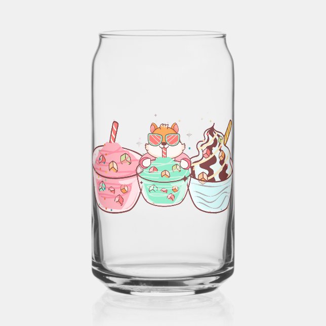 Canette profitant d'un verre (Recto)