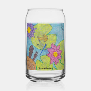 Canette Scène d'étang - Verre peut