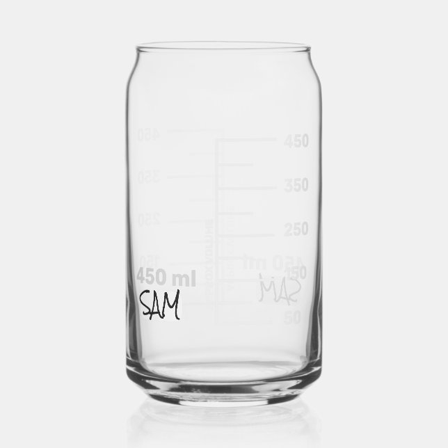 Canette Science Lab Beaker Chimie de verre personnalisée (Recto)