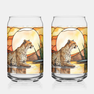Canette Set 0f 2 en verre teetah