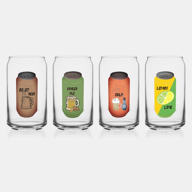 Canette Set 2 "Soda" Kit de Verre de la batterie (Recto)